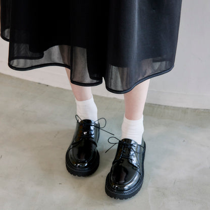 【レイン対応】ガラスコートレースアップシューズ