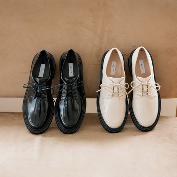 【レイン対応】ガラスコートレースアップシューズ