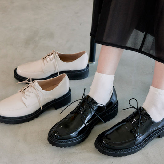 【レイン対応】ガラスコートレースアップシューズ