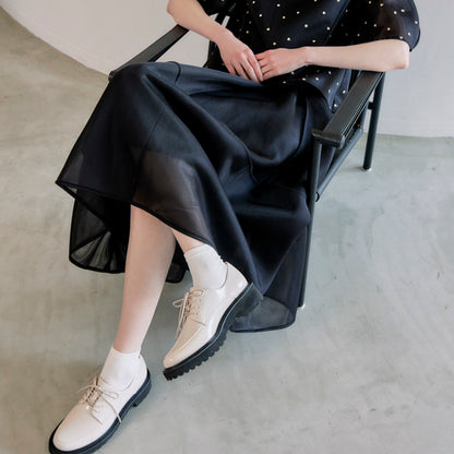 【レイン対応】ガラスコートレースアップシューズ