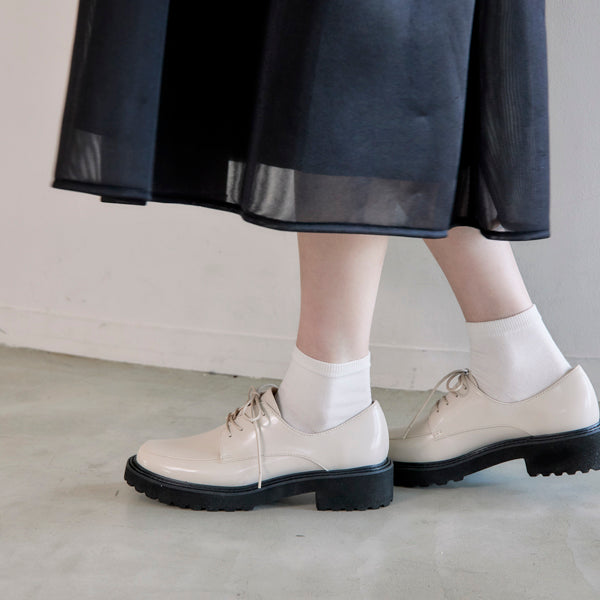 【レイン対応】ガラスコートレースアップシューズ