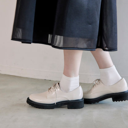 【レイン対応】ガラスコートレースアップシューズ