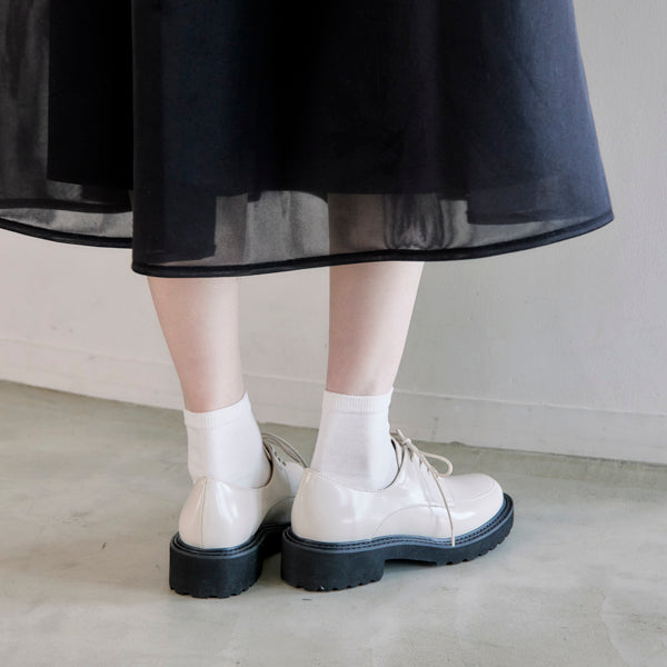 【レイン対応】ガラスコートレースアップシューズ