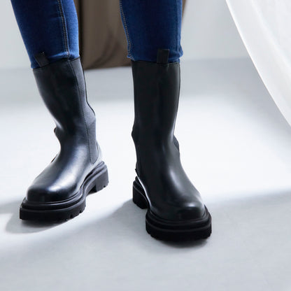 【レイン対応】サイドゴア ハーフブーツ