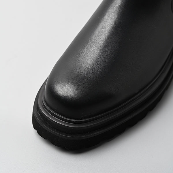 【レイン対応】サイドゴア ハーフブーツ