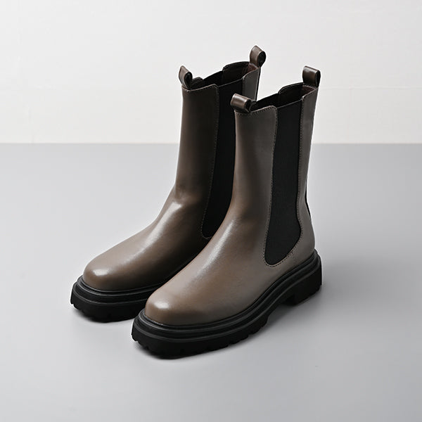 【レイン対応】サイドゴア ハーフブーツ