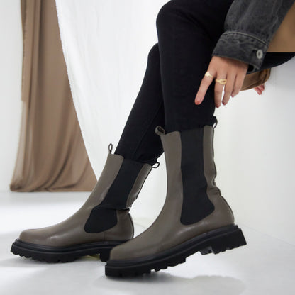 【レイン対応】サイドゴア ハーフブーツ