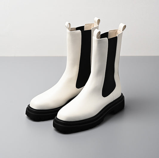 【レイン対応】サイドゴア ハーフブーツ