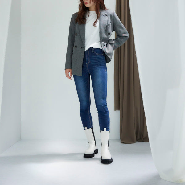 【レイン対応】サイドゴア ハーフブーツ