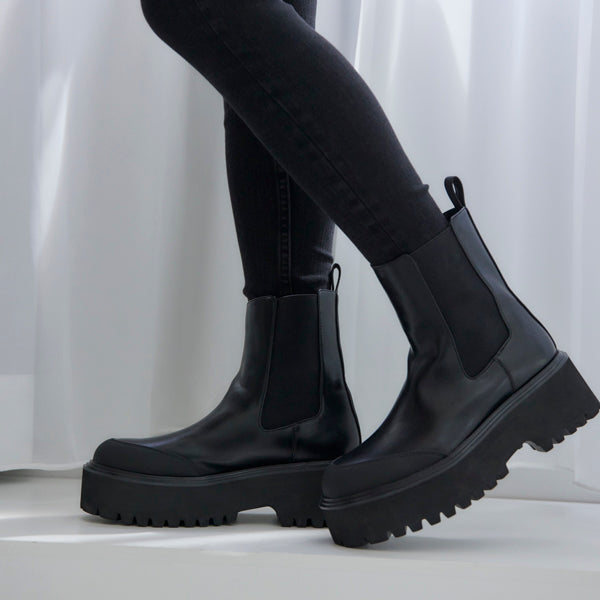 【レイン対応】 厚底ボリュームソールブーツ