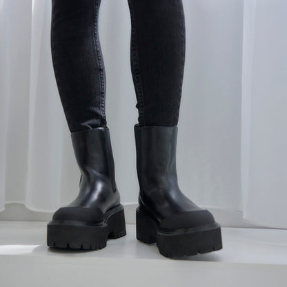 【レイン対応】 厚底ボリュームソールブーツ
