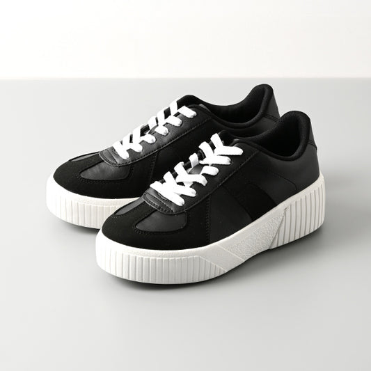 厚底ウェッジソールミックススニーカー