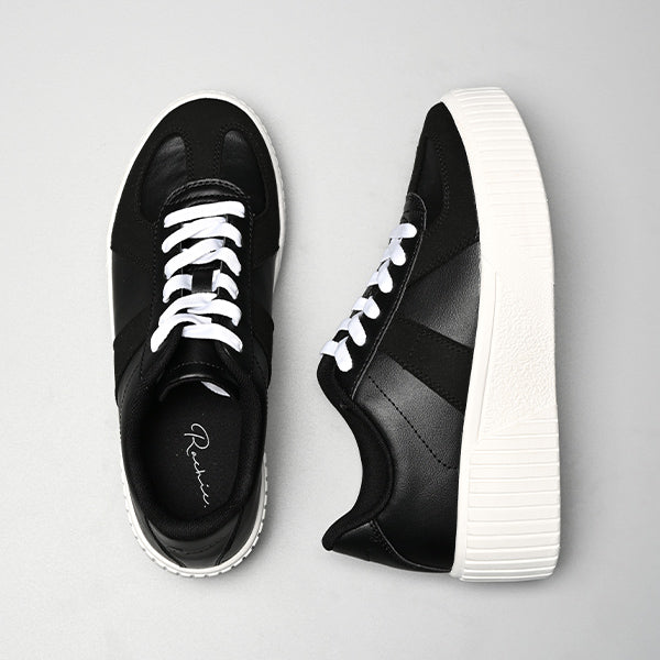 厚底ウェッジソールミックススニーカー