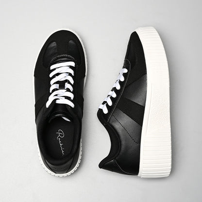 厚底ウェッジソールミックススニーカー