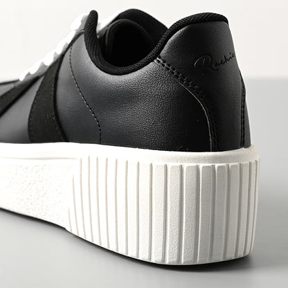 厚底ウェッジソールミックススニーカー