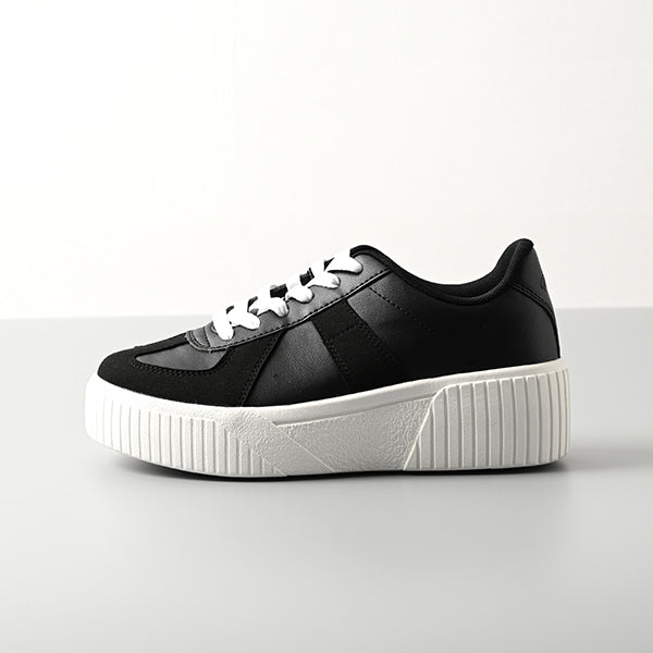 厚底ウェッジソールミックススニーカー