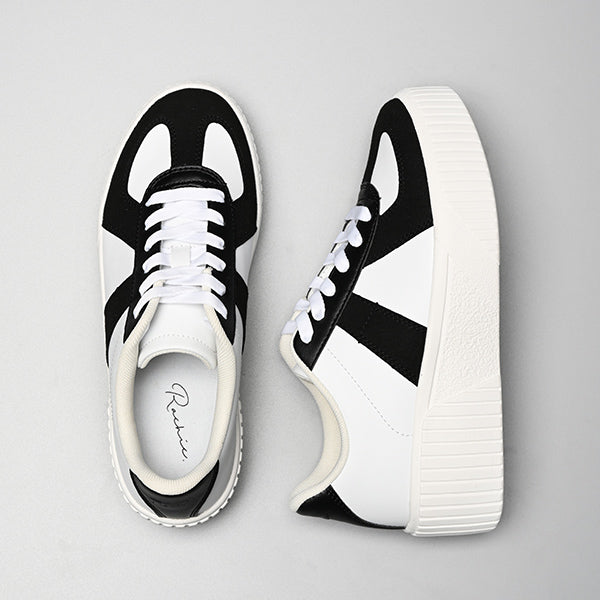 厚底ウェッジソールミックススニーカー