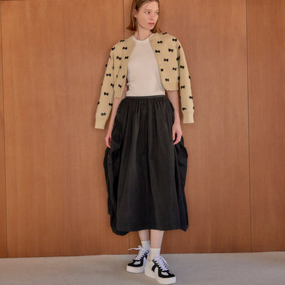 厚底ウェッジソールミックススニーカー